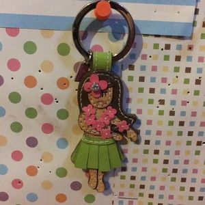 NWOT Coach Leather Hula Girl Bag Charm